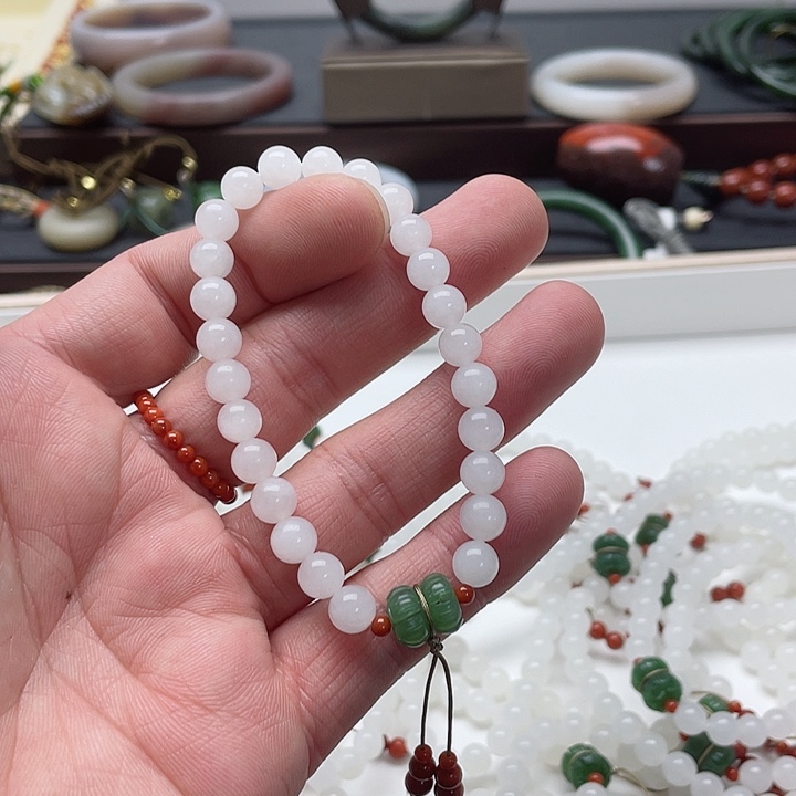 和田玉手串未镶嵌