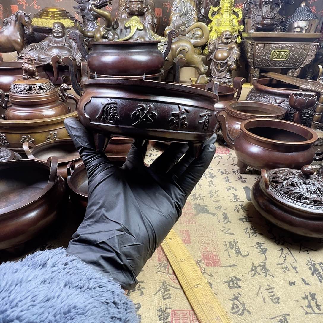 香炉 家用供香炉风水摆件 聚宝盆 家居摆件