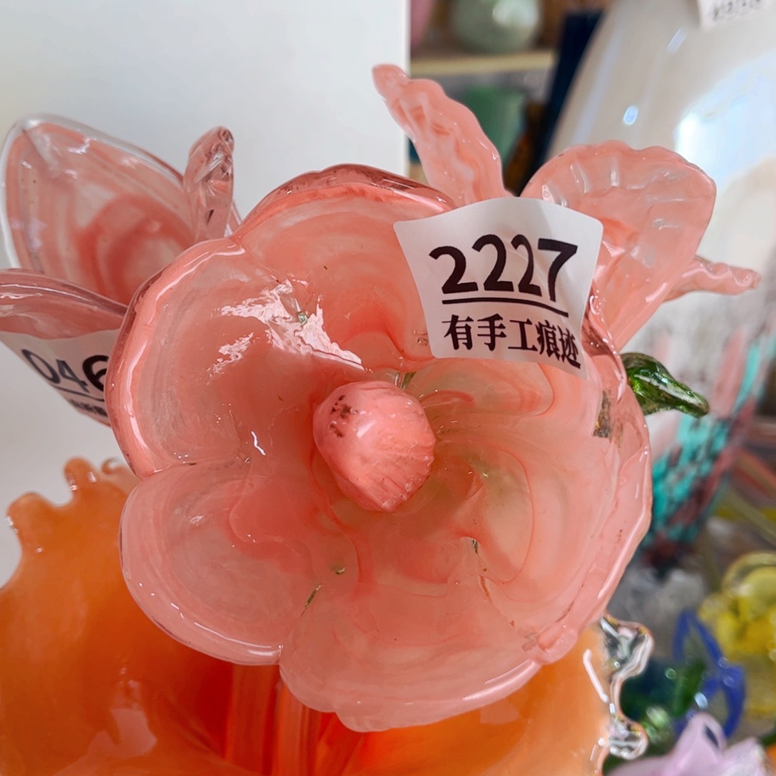 琉璃2227有手工痕迹 花瓶摆件