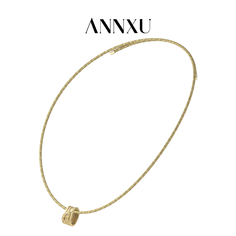 铜合金合成锆石吊坠 灵蛇纳福系列灵韵挂坠磁吸链可调节