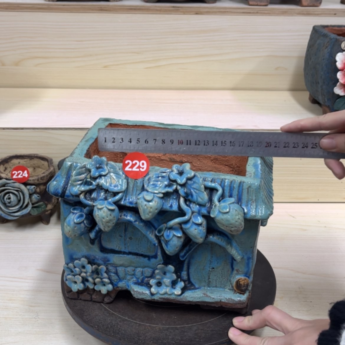 【闪购商品】紫砂花盆229号内口18×13外高16