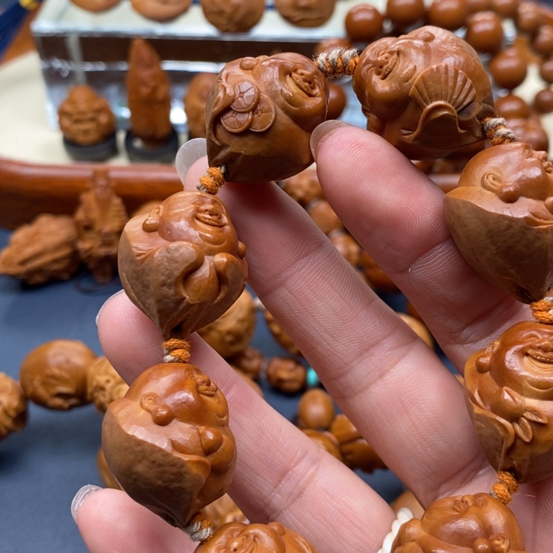 橄榄核手串/手链你****生原皮弥勒