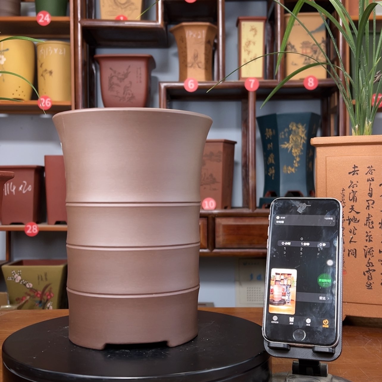 【闪购商品】紫砂花盆天*人周之夏精品紫砂花盆