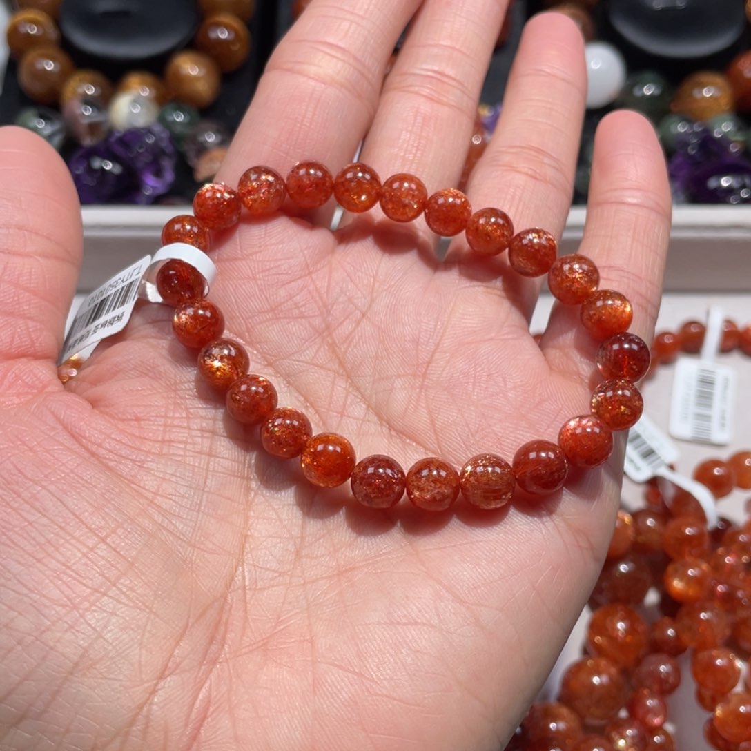 日光石手链未镶嵌金太阳7.5mm左右