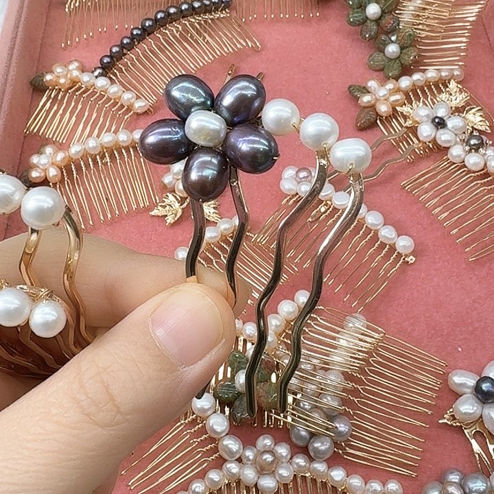 淡水珍珠耳饰银S925镶嵌