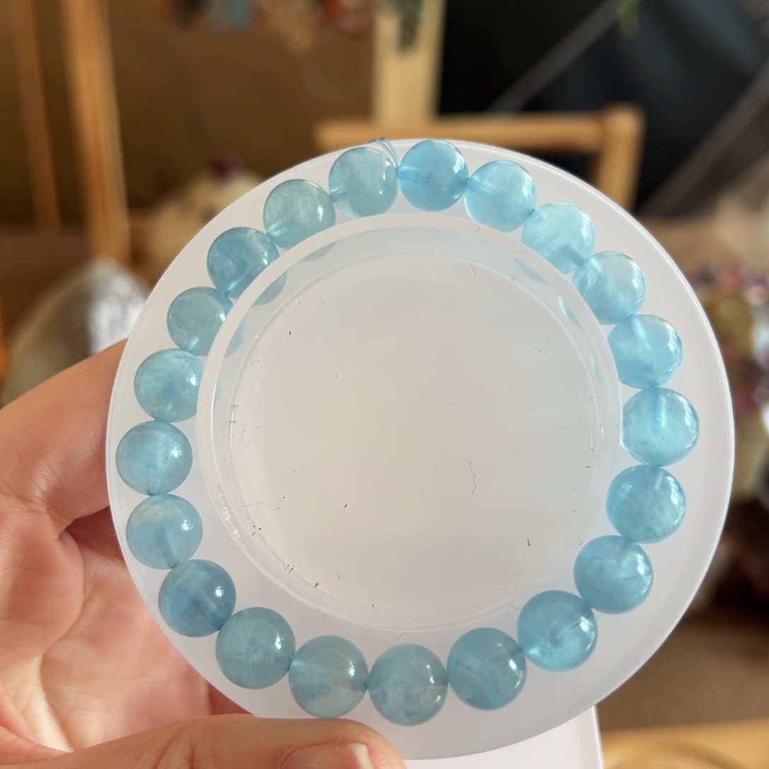 发晶手串未镶嵌O****y海蓝宝