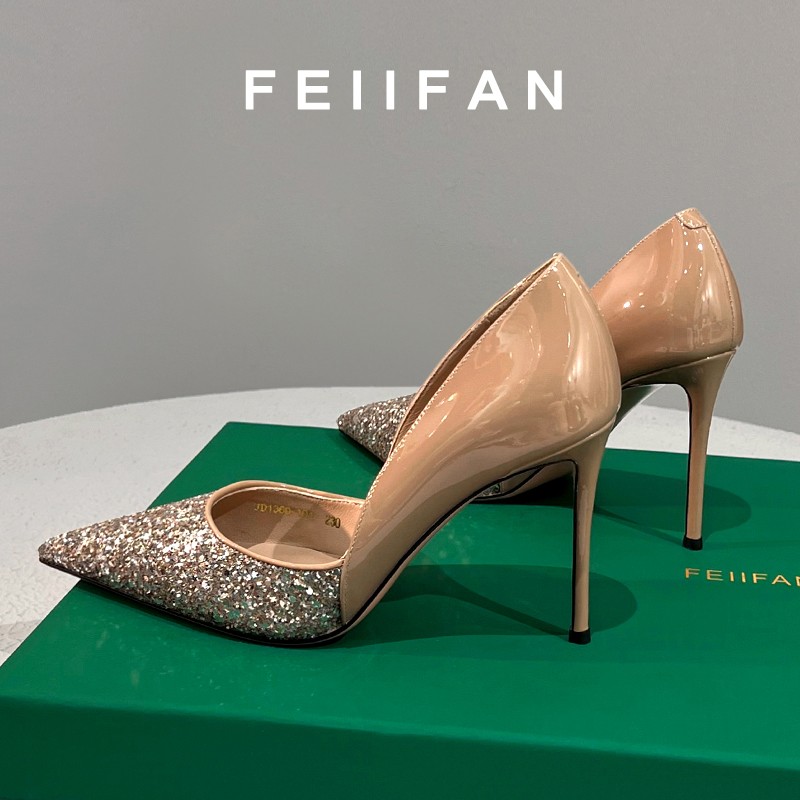 【现货】裸色高跟鞋2025春秋季新款细跟职业气质百搭尖头单鞋女5621