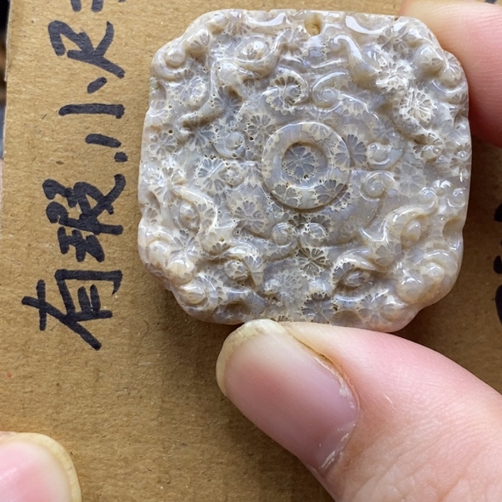 硅化珊瑚（珊瑚玉）未镶嵌颈饰