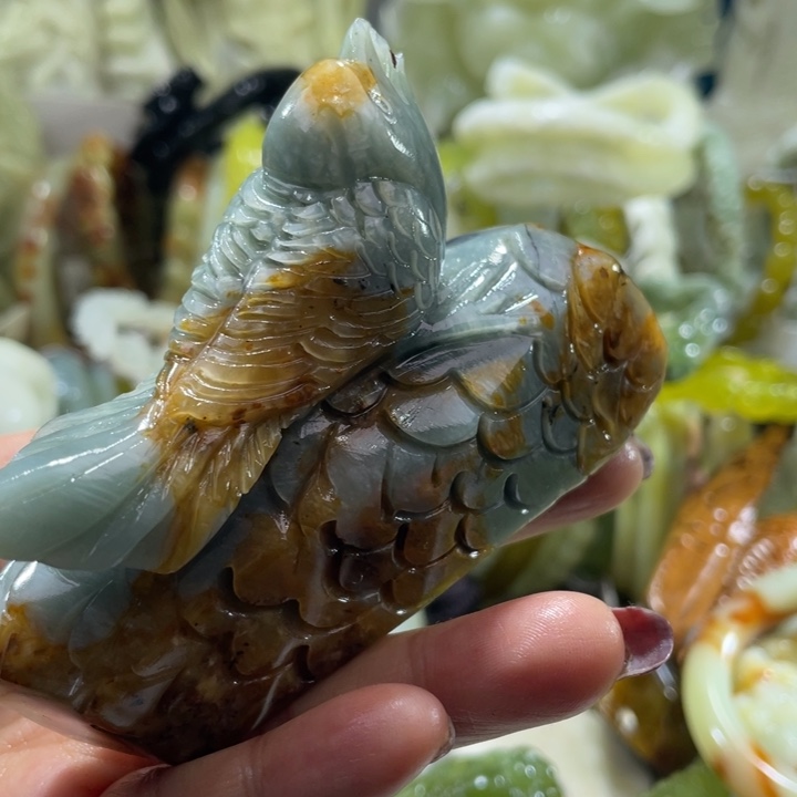 岫玉未镶嵌摆件摆件