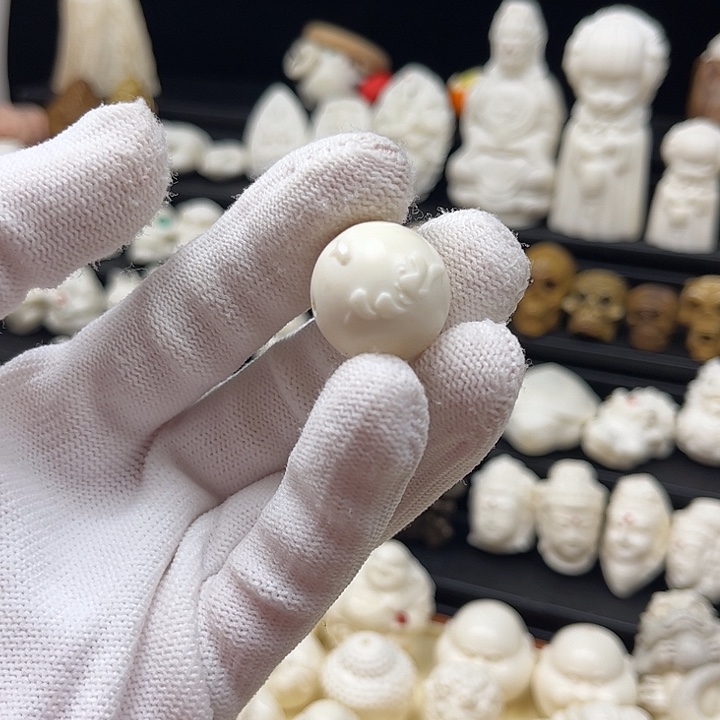 文***人手串/手链鹿骨莲莲有余