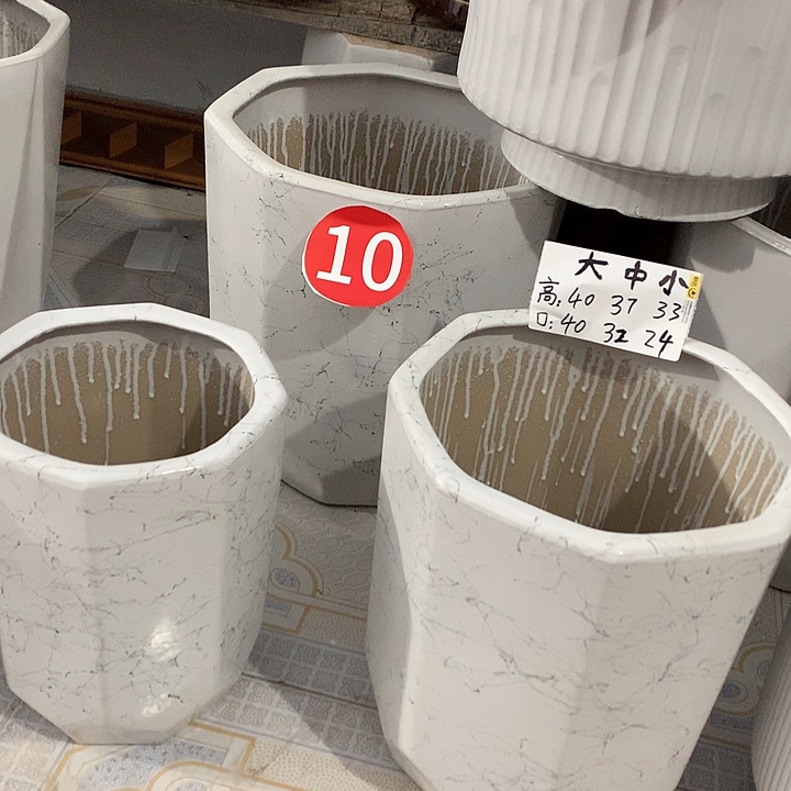 大理石八宝盆大中小一套三个人送托盘默认微瑕