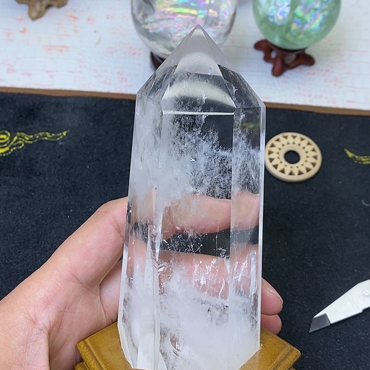 水晶白水晶柱子未镶嵌