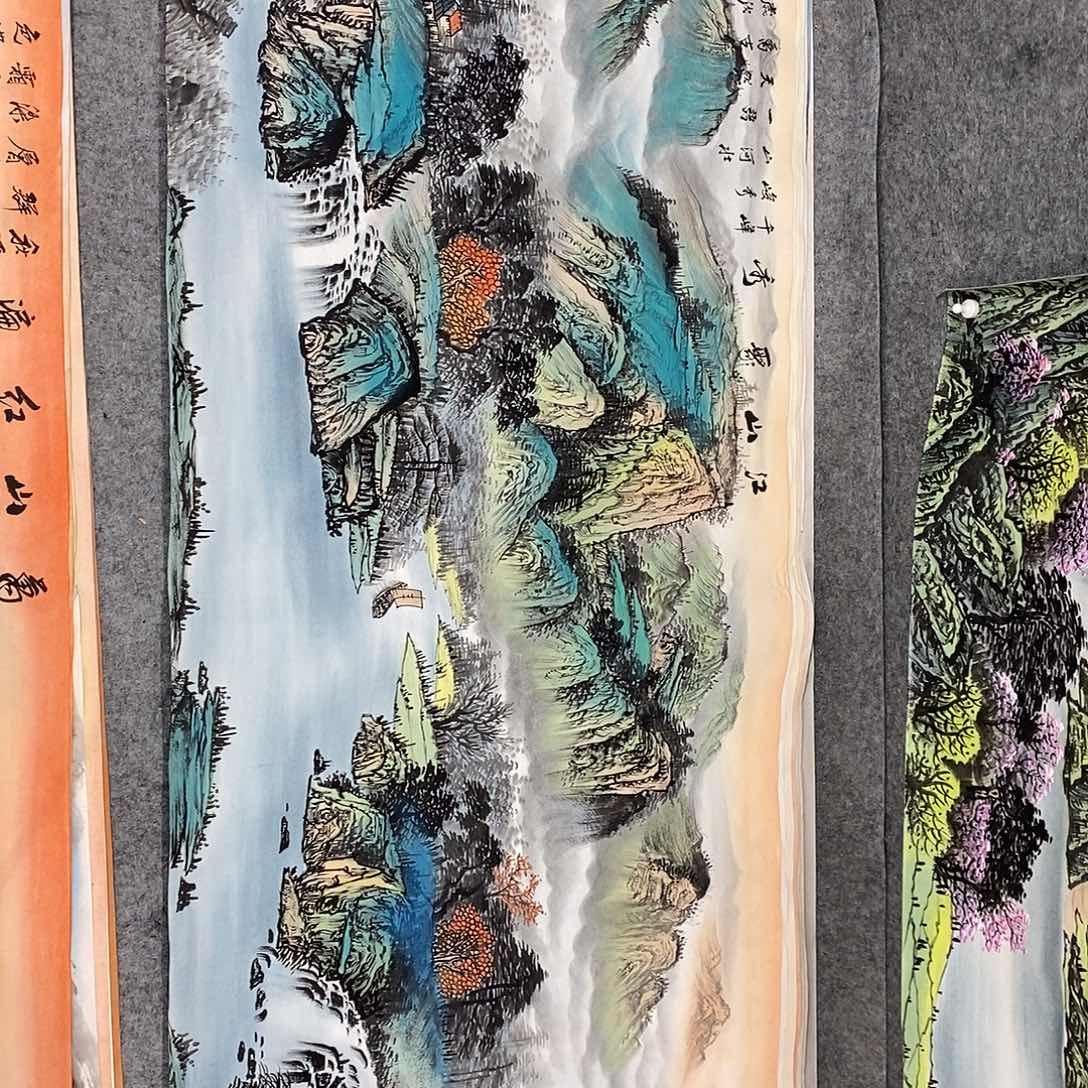 陌***8横款江山聚秀小六尺画