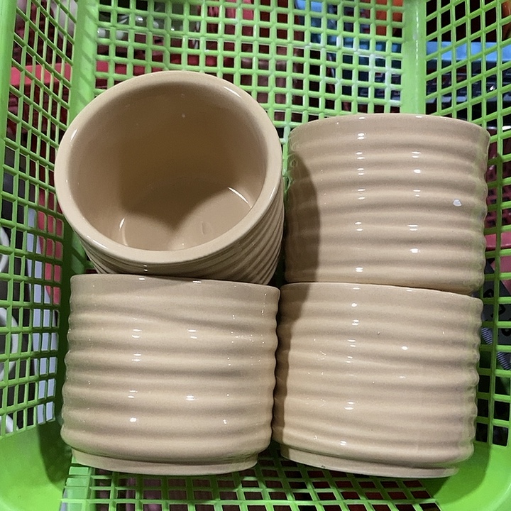 陶盆有孔 瑕疵针孔漏釉介意勿拍 口8高7