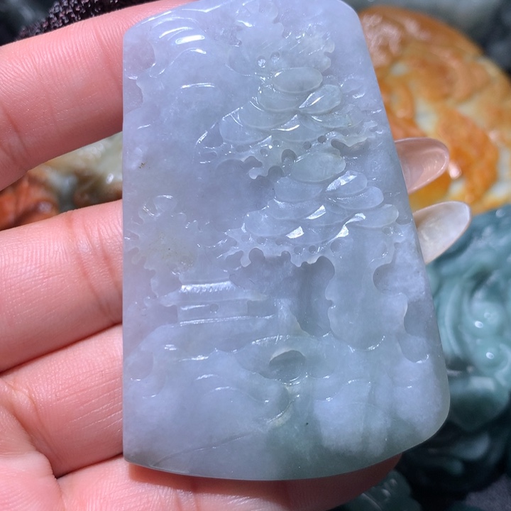 翡翠未镶嵌颈饰保真天然A货翡翠