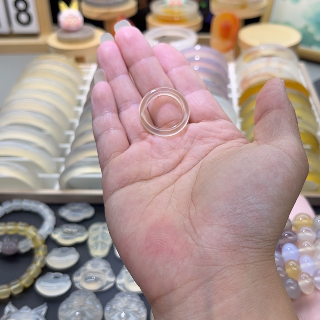 美***乐玛瑙/玉髓戒指未镶嵌