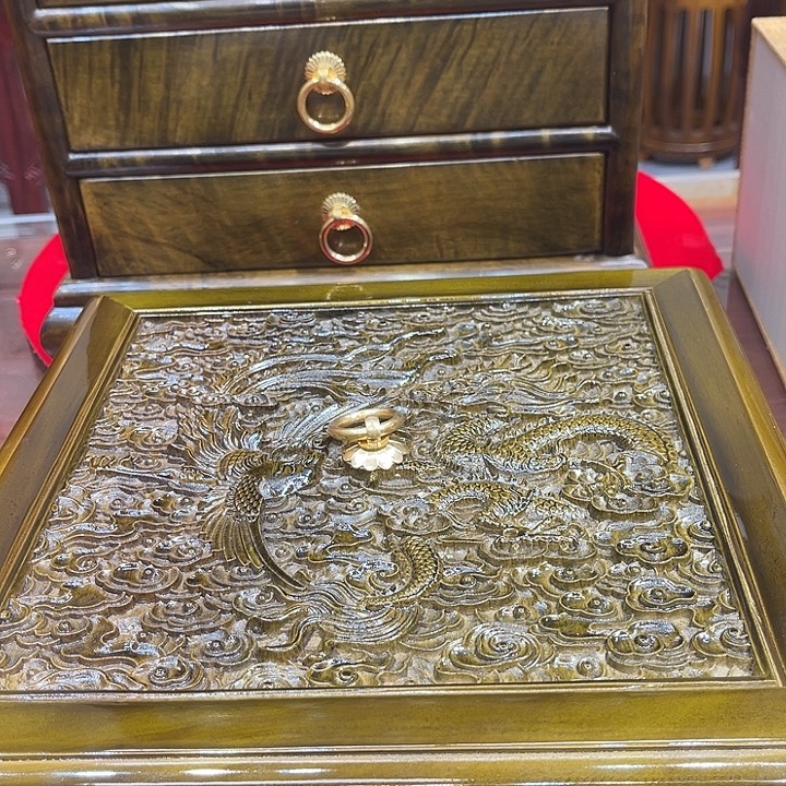 乌木类家具金丝楠木果干盒