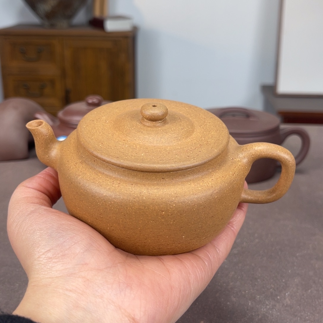 紫砂茶壶旭帽黄金段200