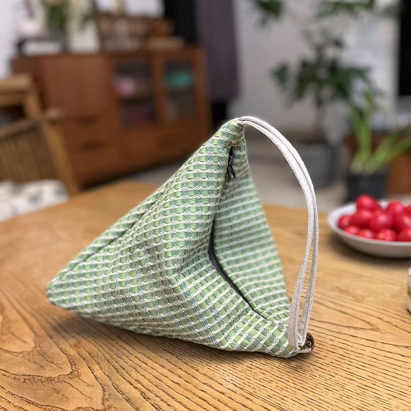 迷你布包女粽子包文艺三角包复古手拎包帆布袋手提小包手拿零钱包