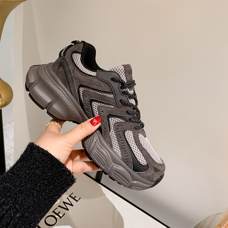 【韩国미린다】美年达韩国潮牌2025秋冬新款凤羽防滑减震耐磨老爹鞋ZM