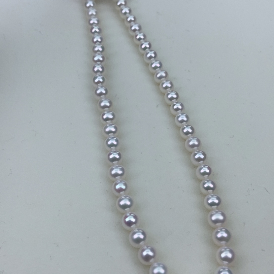 淡水珍珠6-6.5极光正圆冷白炫彩银S925镶嵌