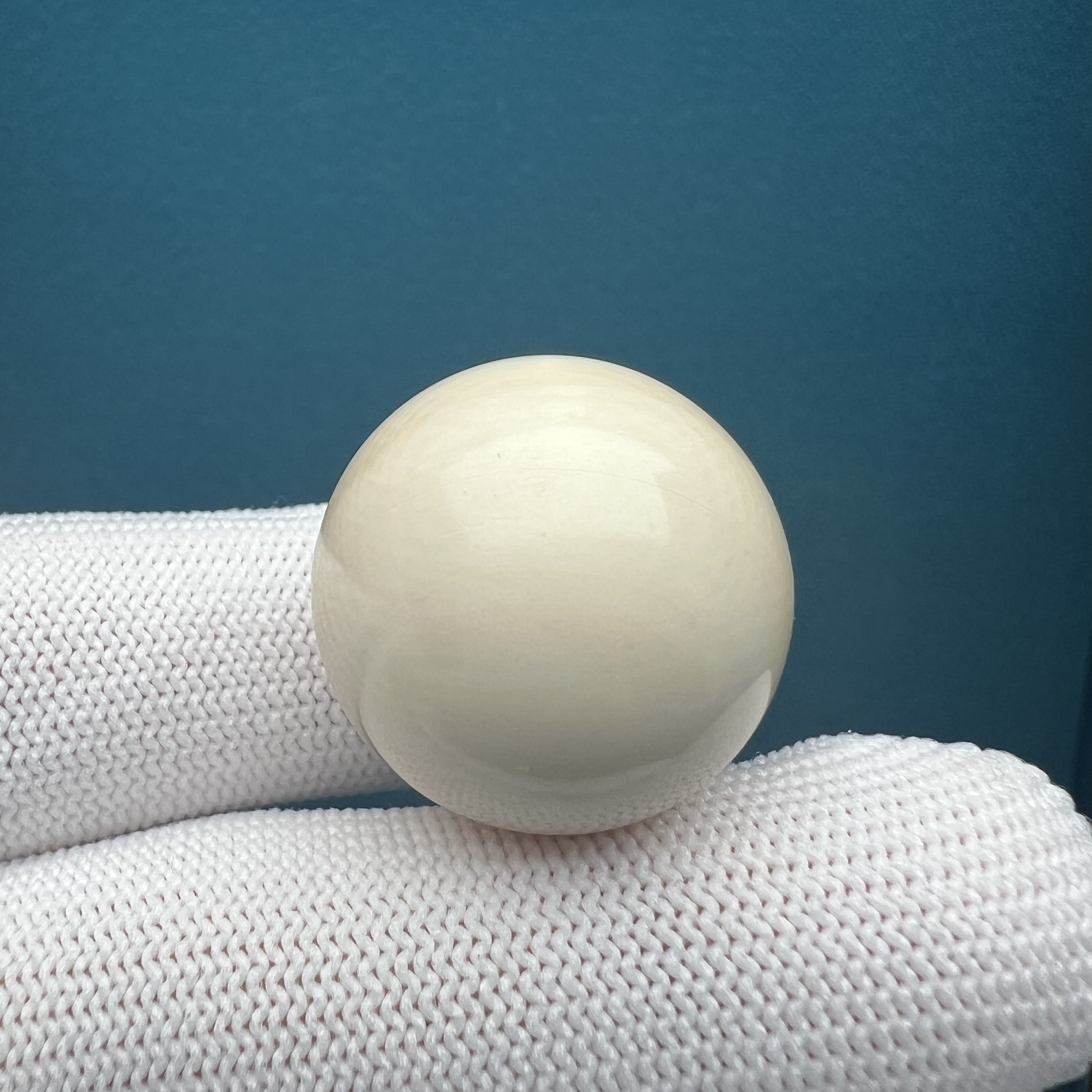 D25-84天然猛犸牙芝士皮圆珠25mm支持复检假一罚十