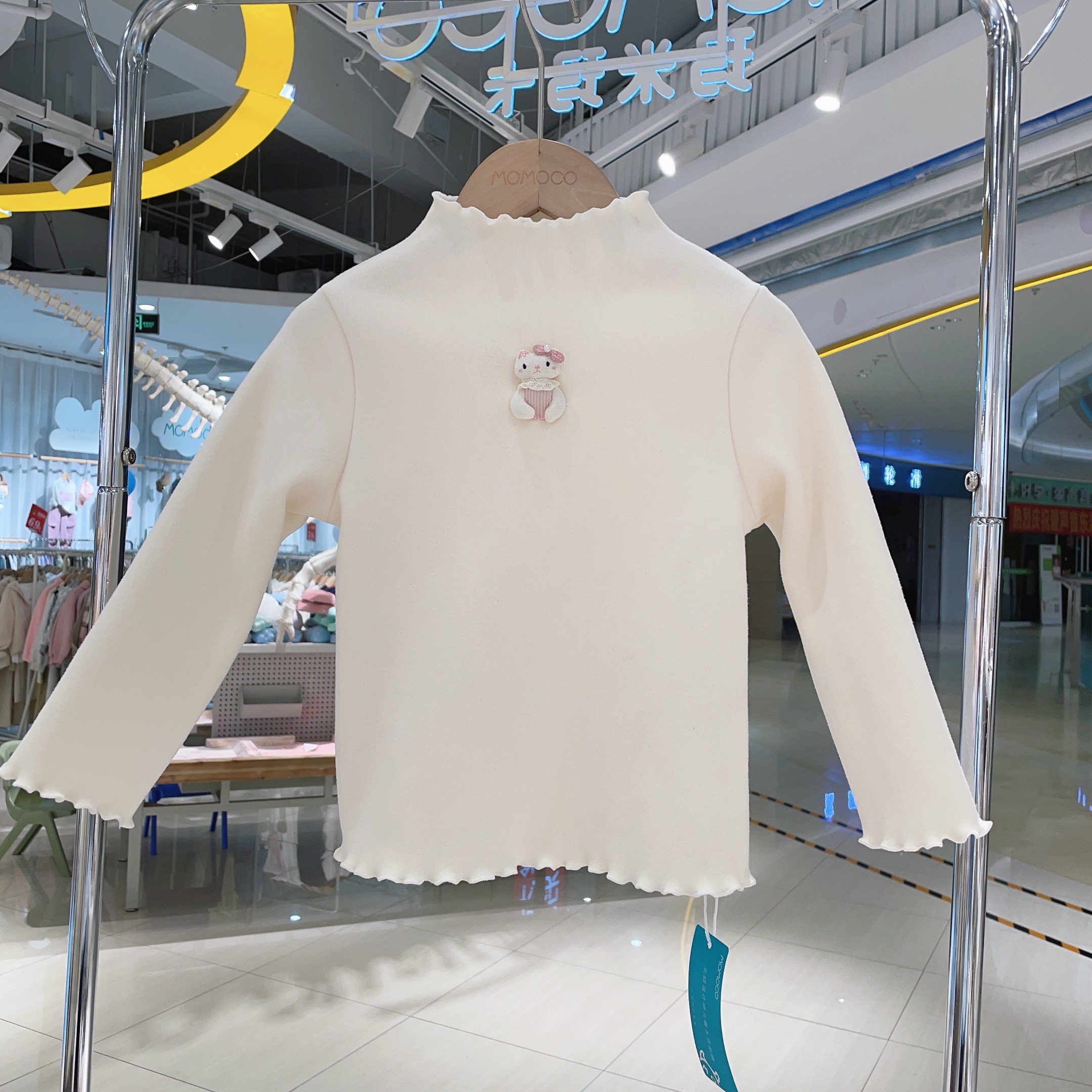 MOMOCO【加绒加厚】女童冬季可爱卡通玩偶保暖打底衫77830239031