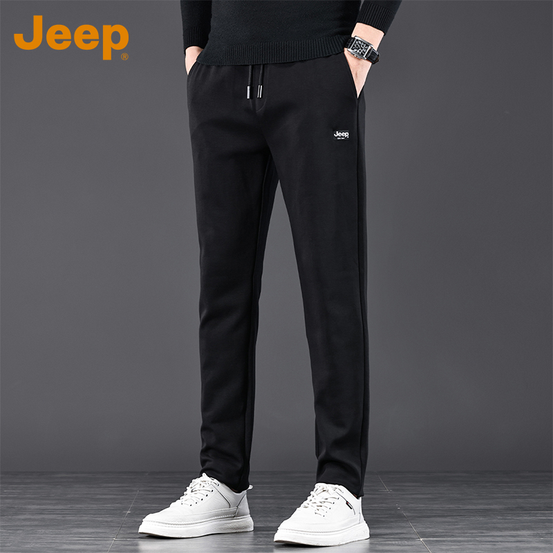 JEEP/吉普中弹极简风休闲裤易打理休闲长裤直筒百搭秋季宽松