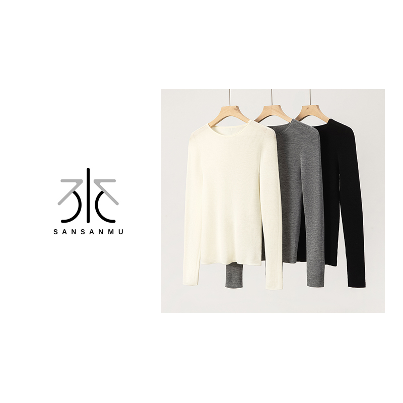 顶奢扬子纱 抗起球 可机洗 无缝一体 裸感亲肤 圆领羊毛衫2411