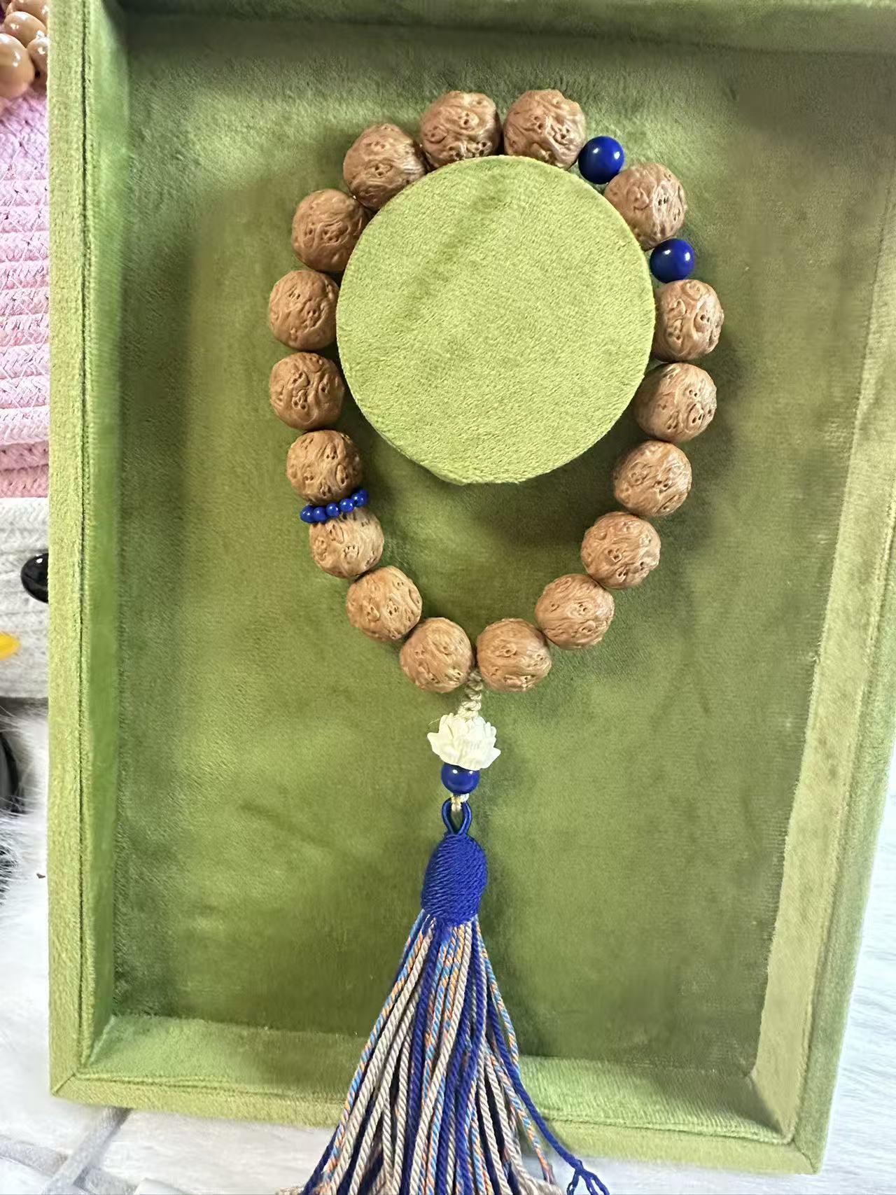 猴头骷髅纯手工15mm+带配饰 无瑕疵