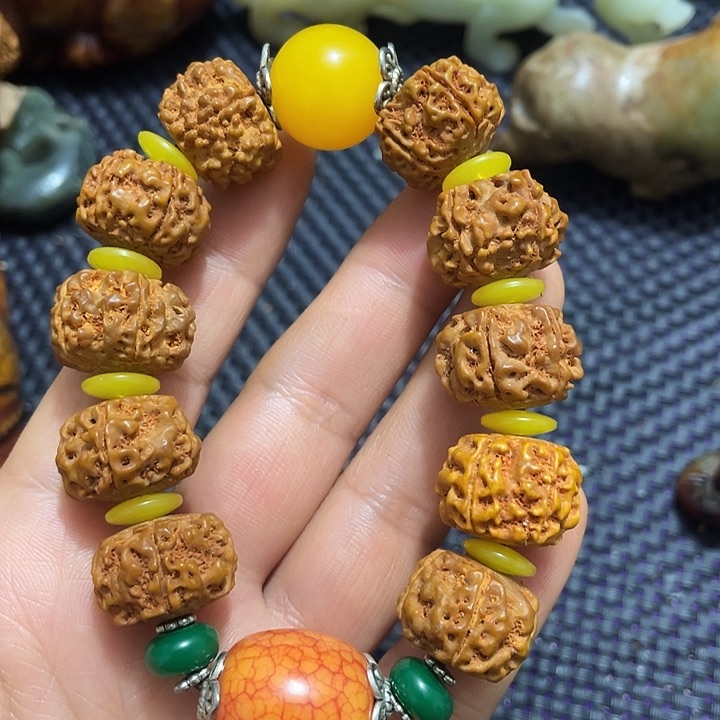 白玉菩提把件文玩