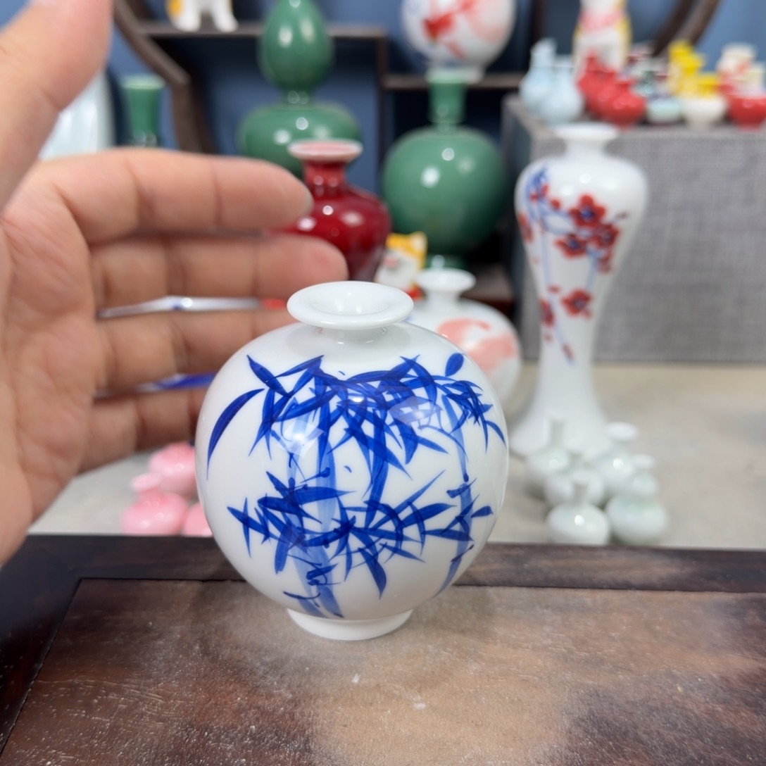 陶瓷手工小花器摆件