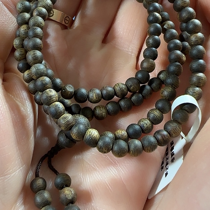 Y***Y沉香手串绿奇楠沉香沉水圆珠多圈8克+手串