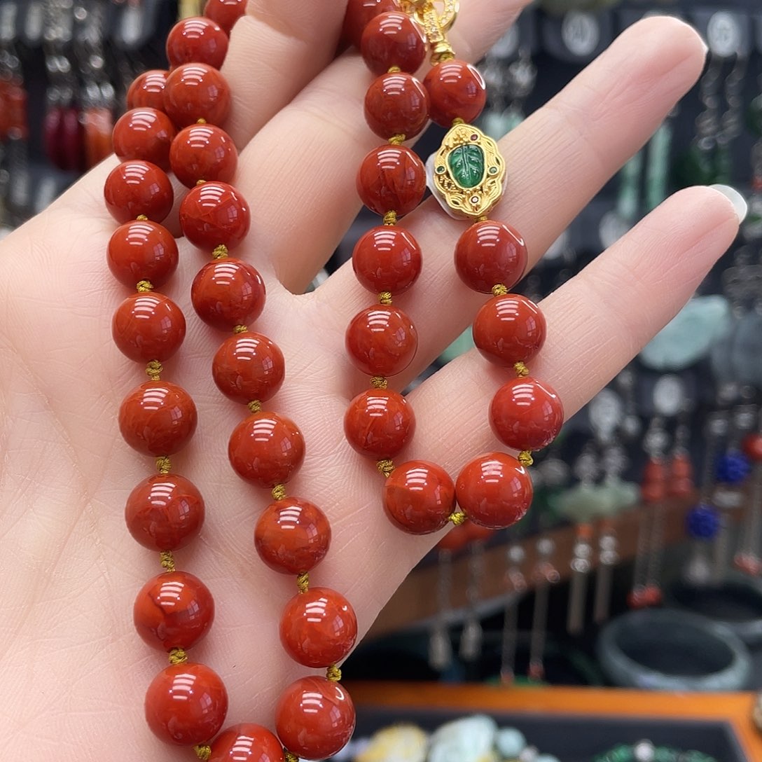 南红玛瑙颈饰银S925镶嵌vbnhhhnhh