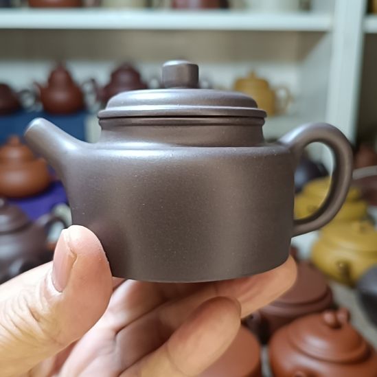 茶壶紫砂原矿天青德钟内推170cc半手工