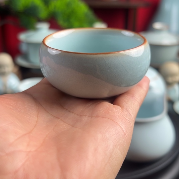 云尚汝瓷  天青禅定杯拍一发二