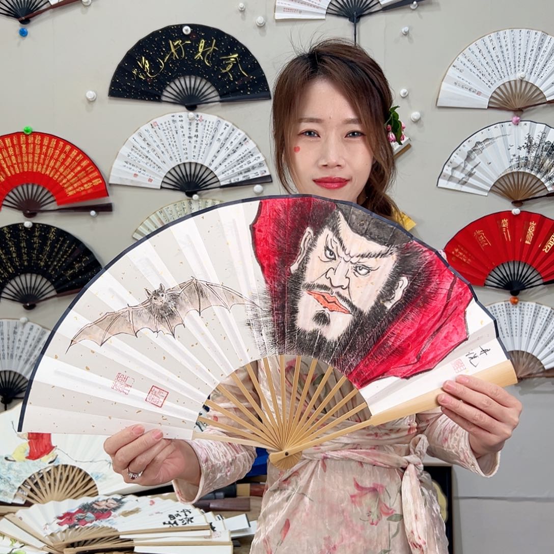 书法十寸玉竹-文玩扇-手写-粘好发出