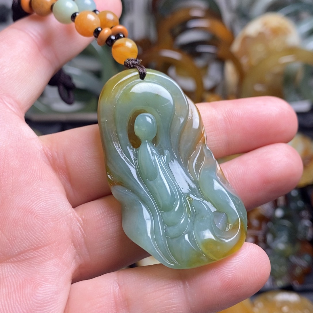 蛇纹石玉挂件未镶嵌