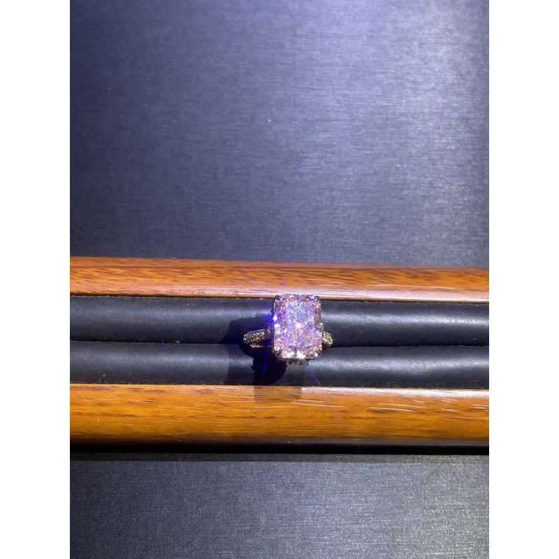 a9335玫色微镶长方戒指多样发