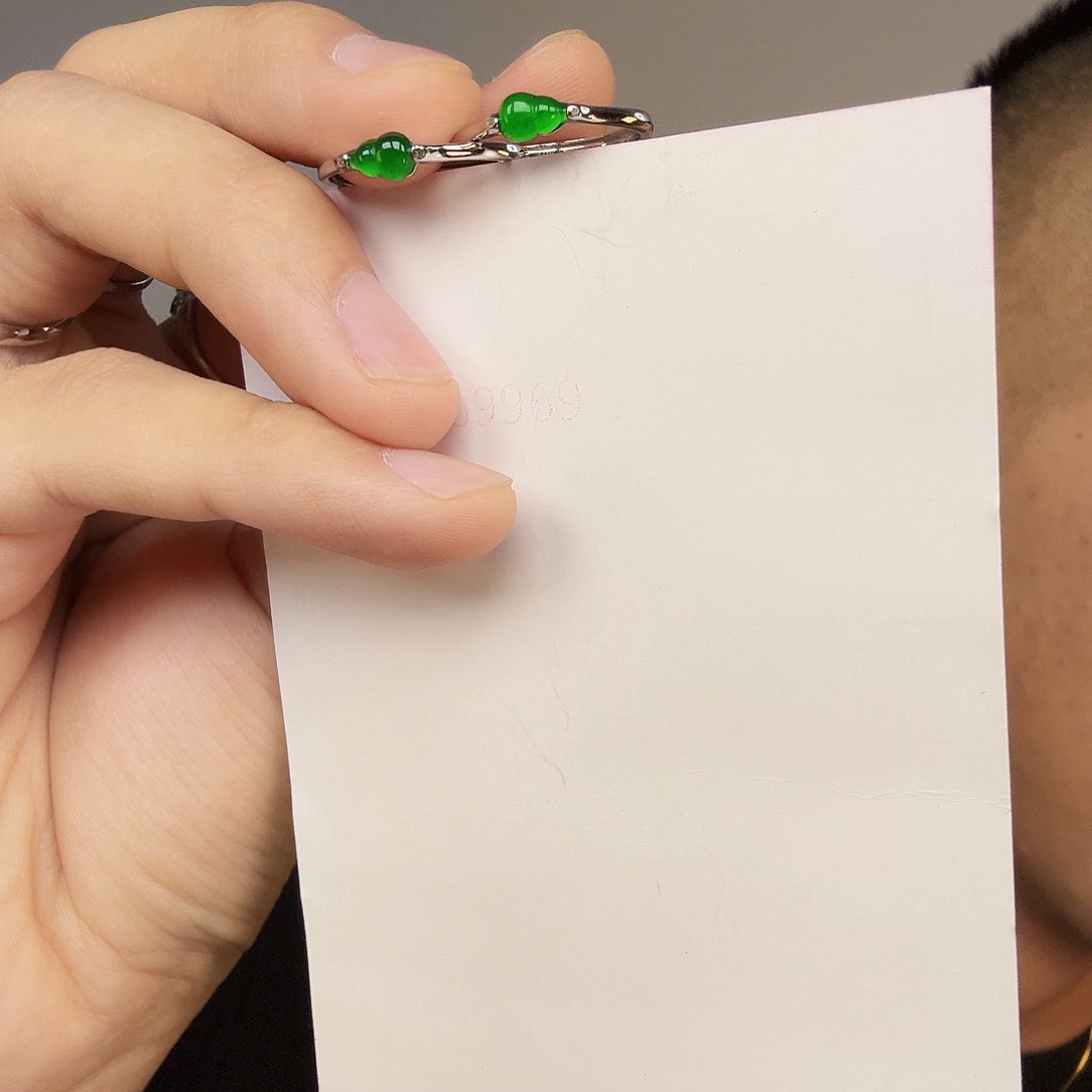 翡翠银S925镶嵌颈饰一件