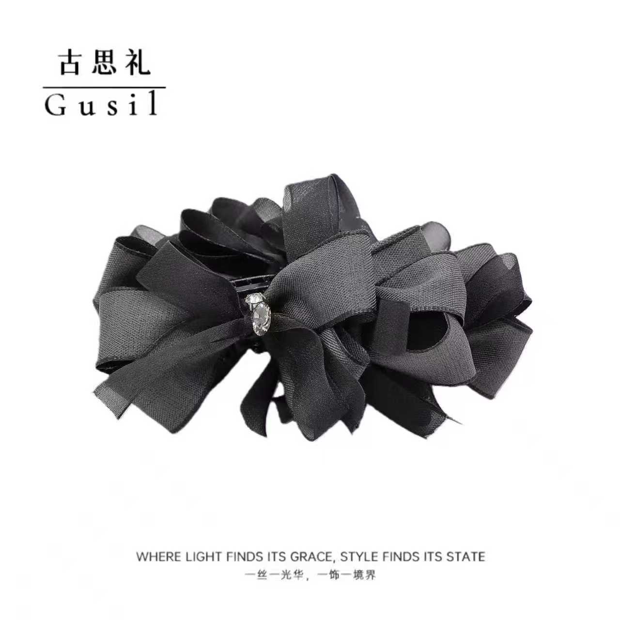 时尚多层次小香风蝴蝶结香蕉夹GS9473