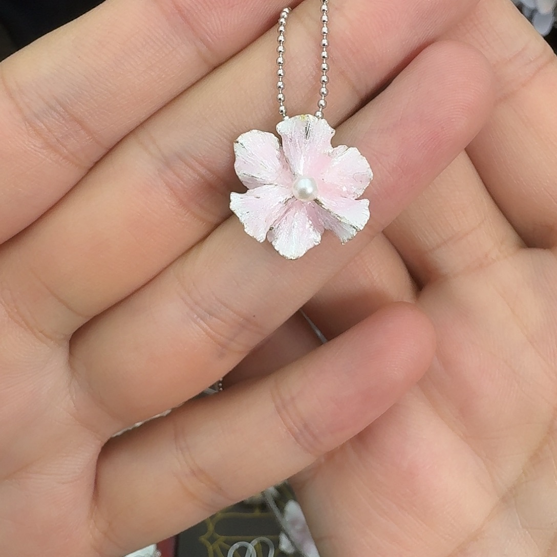 吊坠925银德系鸢尾吊坠小