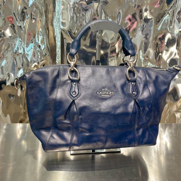 95新 COACH/蔻驰 深蓝色 单肩腋下