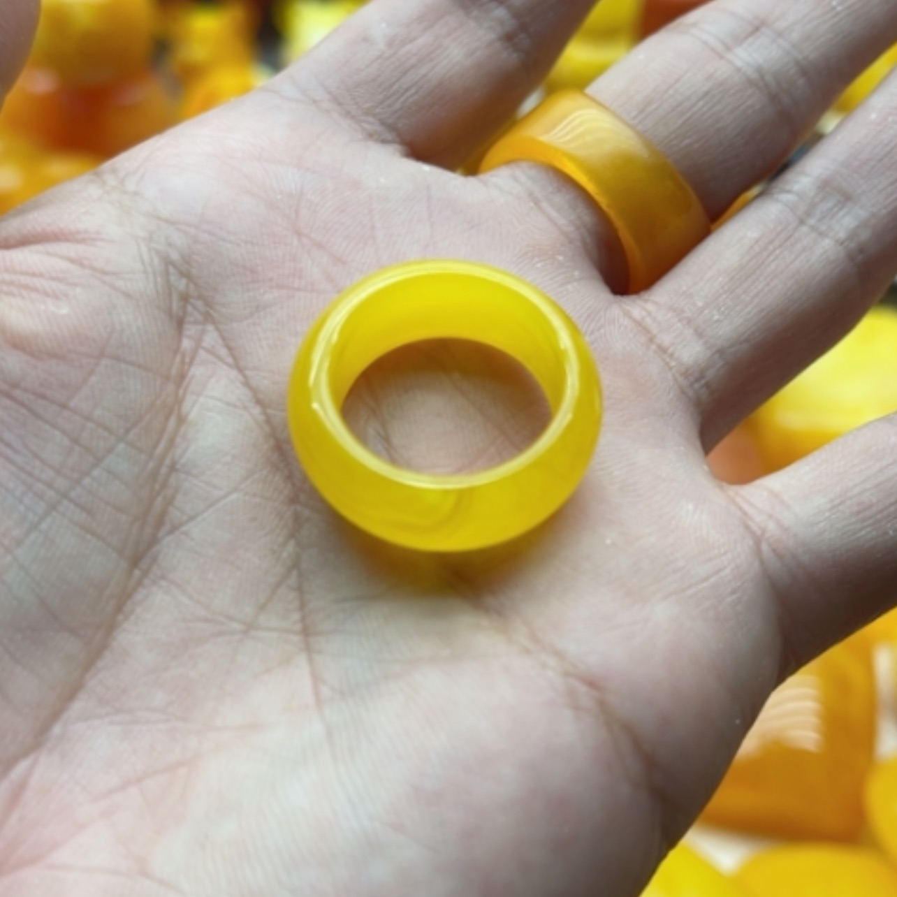 【闪购商品】琥珀手链未镶嵌蜜蜡戒指内卡18
