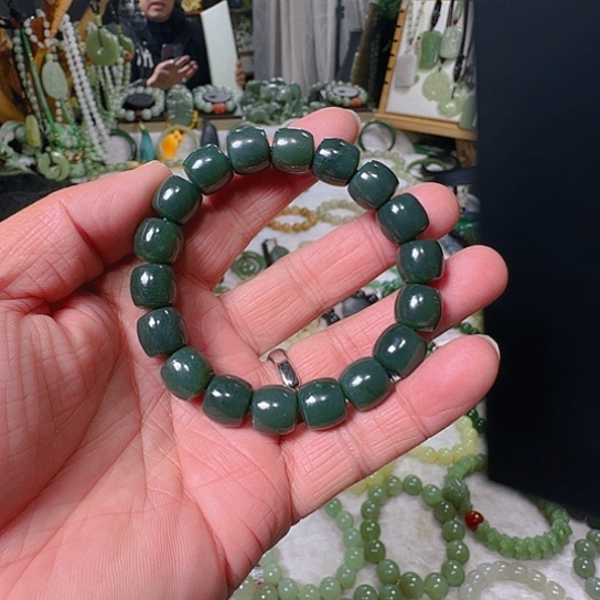 和田玉未镶嵌手镯卡12