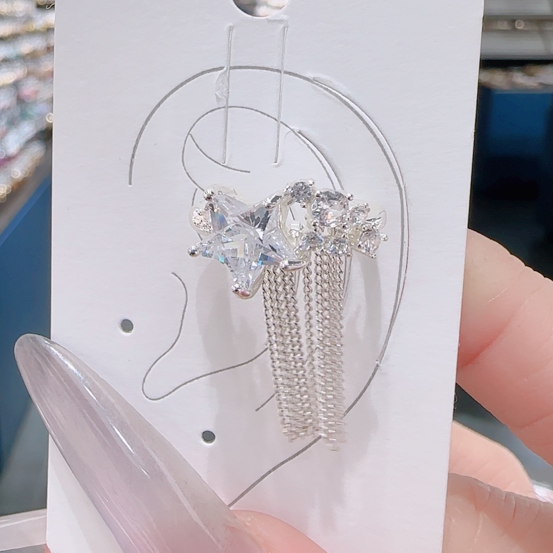 锆石铜合金925银耳环