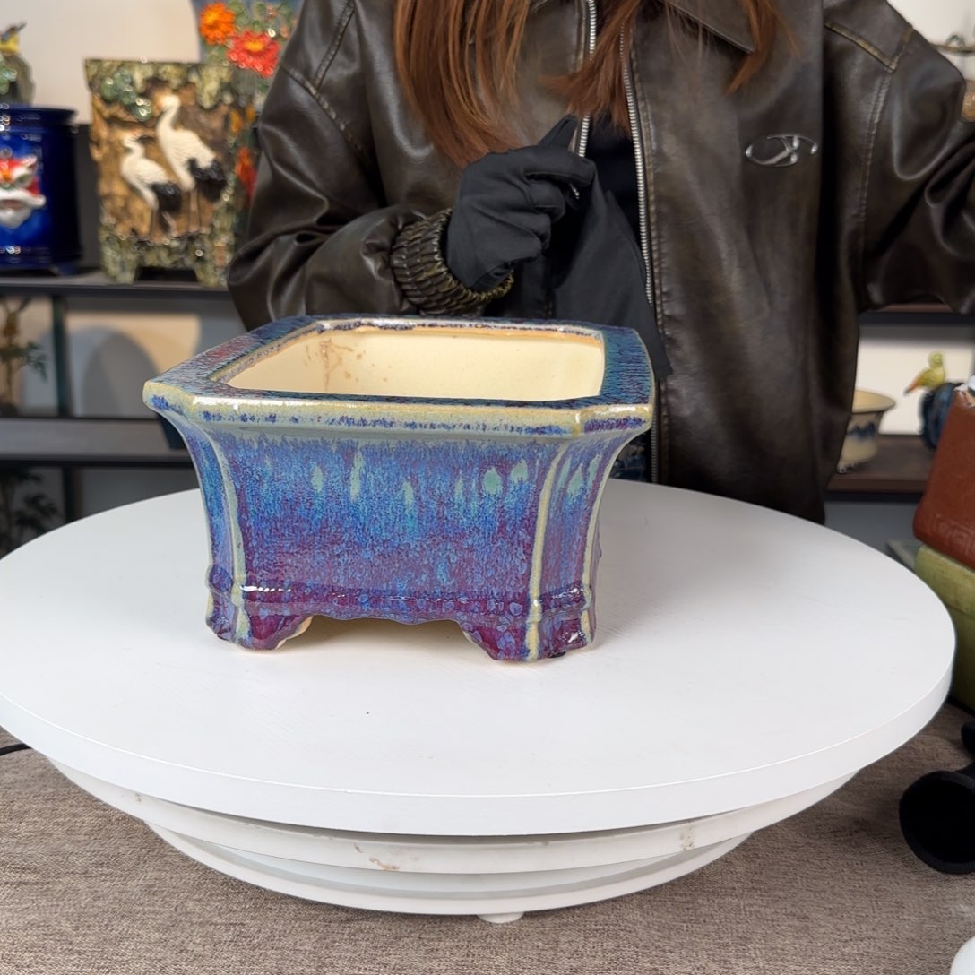 红陶一风堂石湾盆。