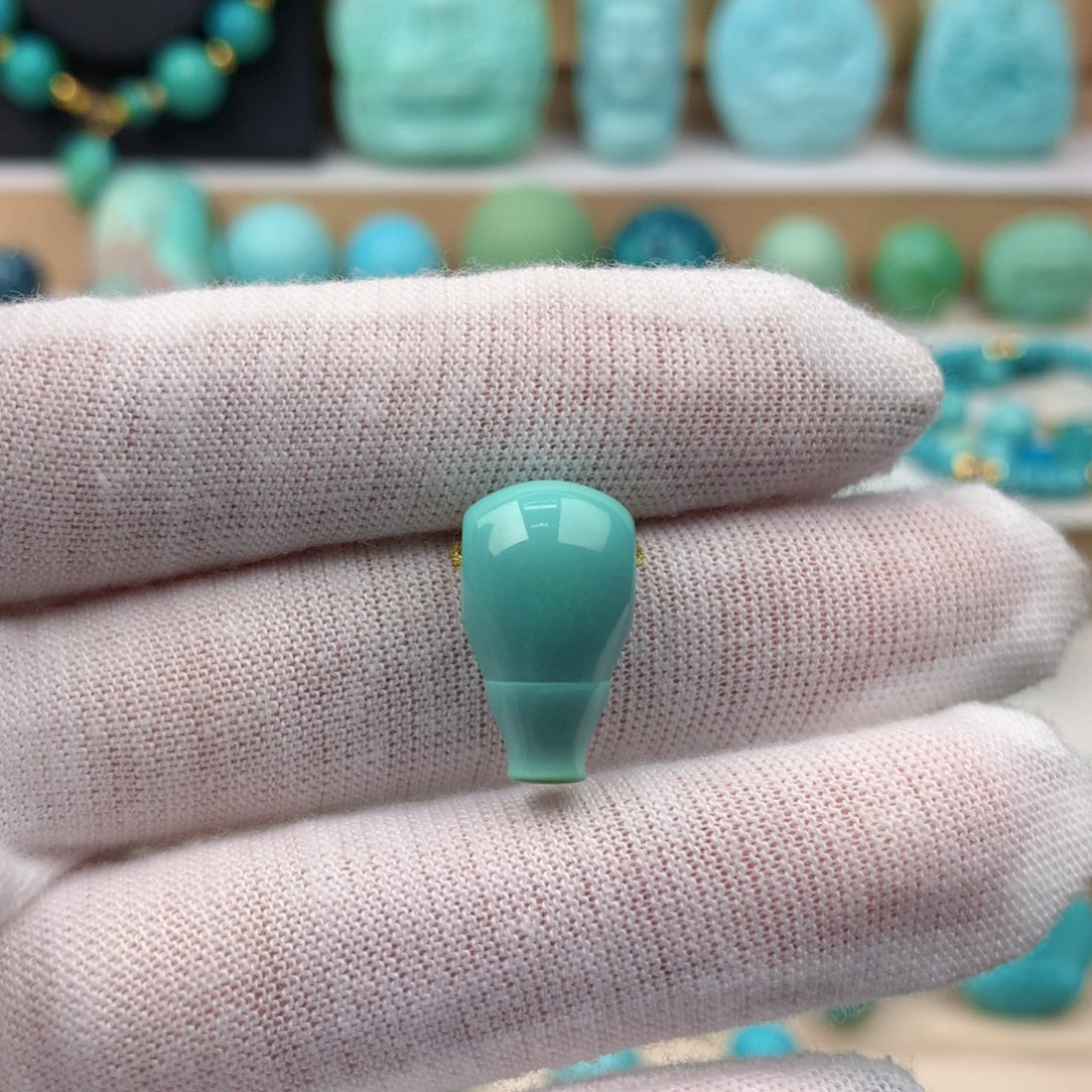 未镶嵌绿松石珠宝奇石10.3mm