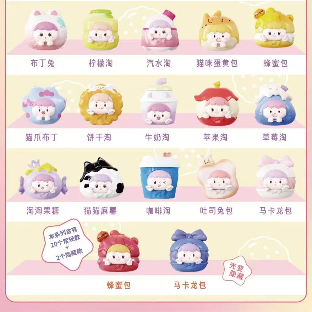 【默认待拆】三小毛盲盒萌粒潮玩盲盒