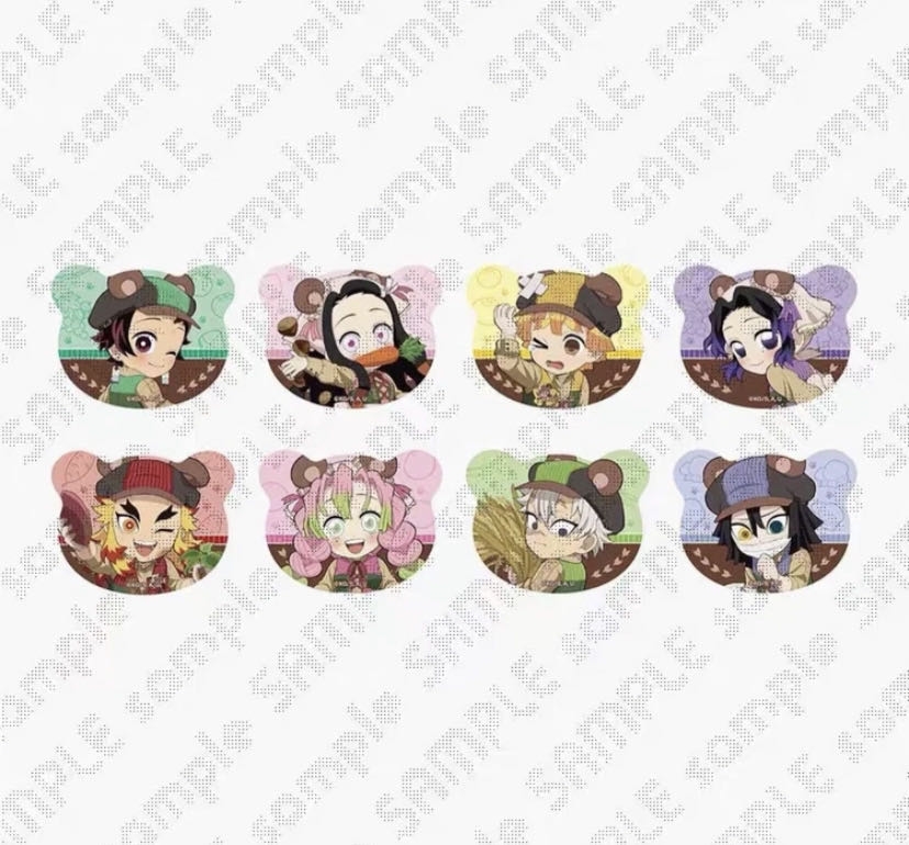 鬼灭之刃2025款丰收季限定 盲盒 小熊徽章/草莓节心形徽章 AB款